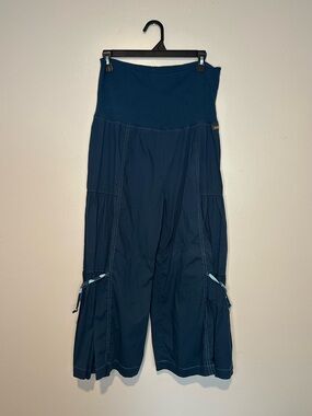 Matilda Jane Mindy Ruffle Butterfly Blue Wide-Leg Capri Cargo Pants XL